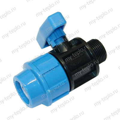 ПНД Кран шаровый 32х1" нар/р PN10 ДЖИЛЕКС (9366)