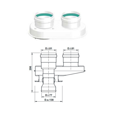 Адаптер для котла FONDITAL ITACA любой мощности, комплект (ADAPTitaca)