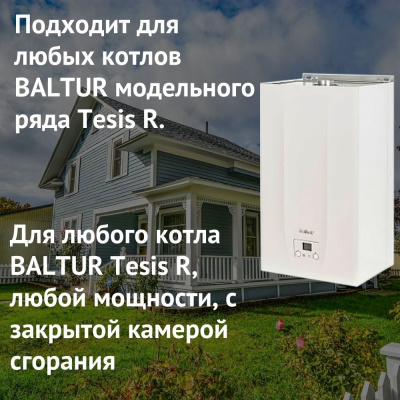Дымоход для котла BALTUR Tesis R любой мощности, комплект антилед (Россия) (DYMtesisRRu)