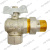 Кран шаровый угловой с американкой 3/4